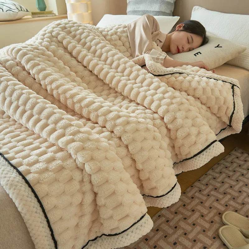 Coral Flannel Winter Thicken Thermal Cover Blanket - EX-STOCK Canada