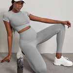 Quick-drying Workout Clothes High Waist Hip Lift Yoga Pants Suit - EX-STOCK CANADA