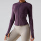Autumn Winter Long Sleeve Zipper Slim fit Workout Top for women - EX-STOCK Canada