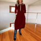 Autumn And Winter New All-matching Solid Color Loose Round-neck Long-sleeved Dress Women - EX-STOCK Canada
