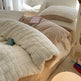Rabbit Plush Four-piece Set Thickened Milk Fiber Sheets Coral Fleece Duvet Cover EX-STOCK Canada 