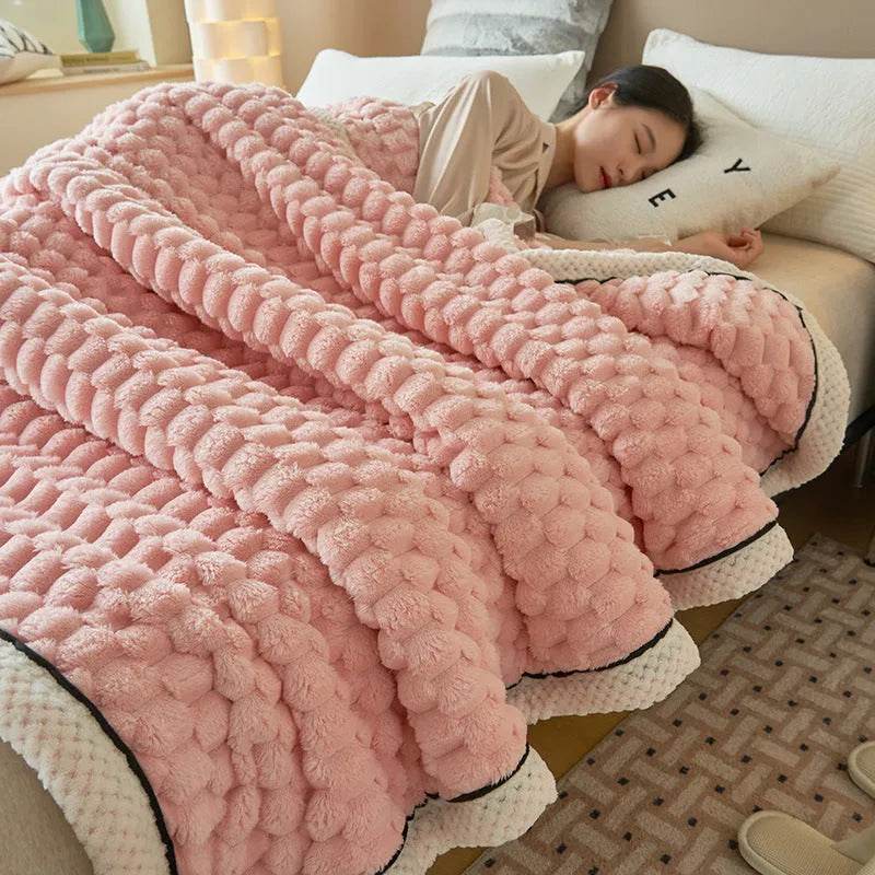 Coral Flannel Winter Thicken Thermal Cover Blanket - EX-STOCK Canada