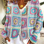 Christmas Abstract Printing Casual Cloak Coat Cardigan Sweater - EX-STOCK Canada