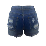 High Elastic Ripped Jeans Denim Shorts For Women - EX-STOCK Canada