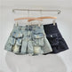Fashion Personality Denim Little Short Mini Jeans flared Skirt - EX-STOCK CANADA