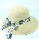 Summer Women's Wide Brim Bowknot All-Match woven Sun Hat - EX-STOCK Canada