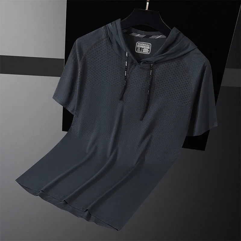 Quick-drying Hooded T-shirt Exercise Workout Clothes High Elasticity - EX-STOCK CANADA