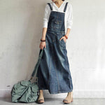 Casual All-match Mop Denim Suspender Dress - EX-STOCK Canada