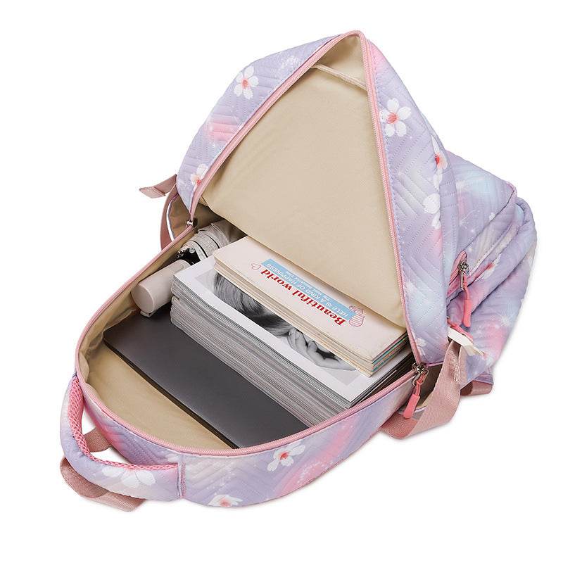 Printed Schoolbag Three-piece Fashion Backpack - EX-STOCK Canada