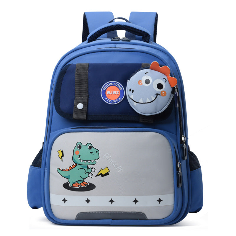 Elementary School Student Schoolbag Large Capacity Spine Protection Lightweight Dinosaur EX-STOCK