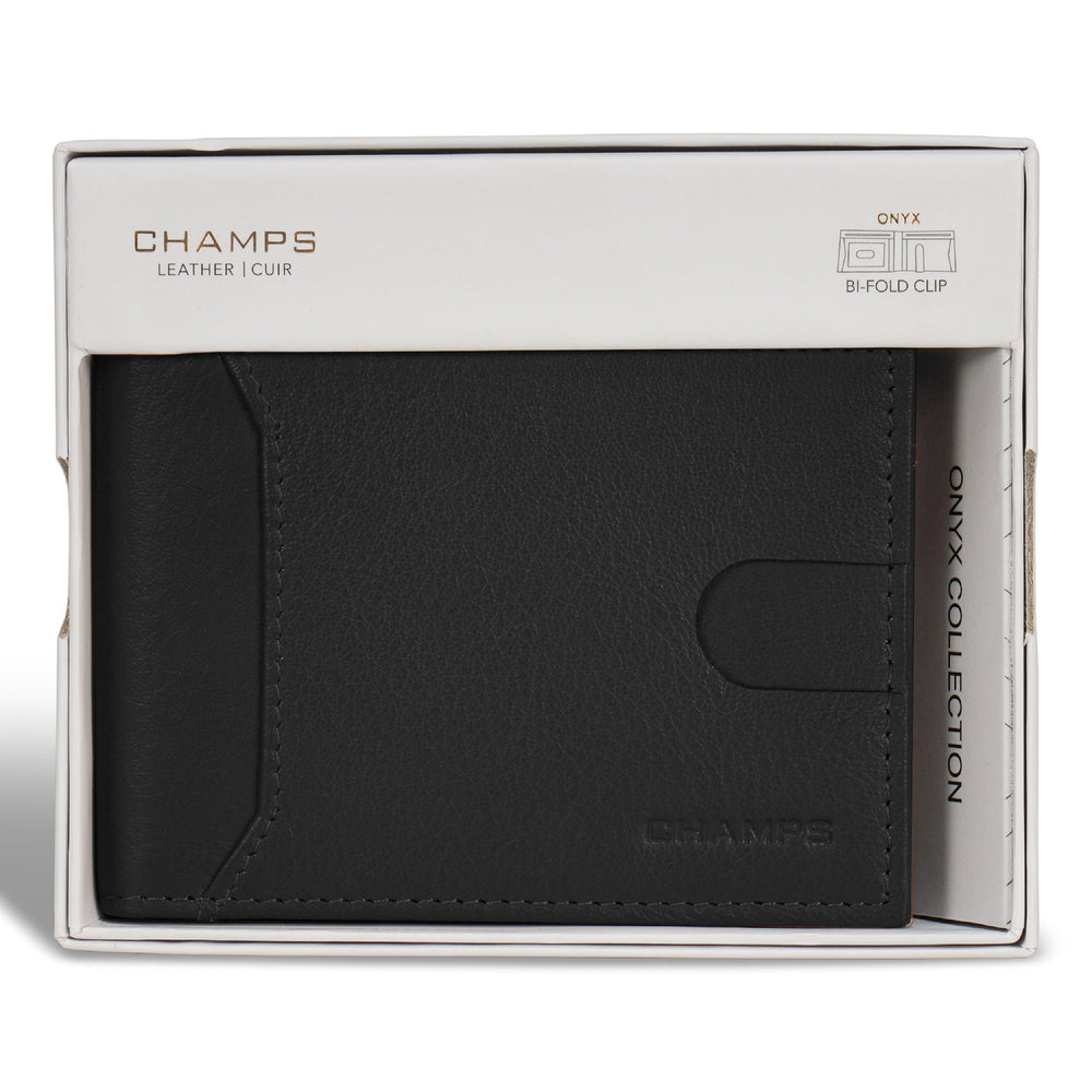 Onyx / Leather Bi-Fold Clip Wallet EX-STOCK Canada 