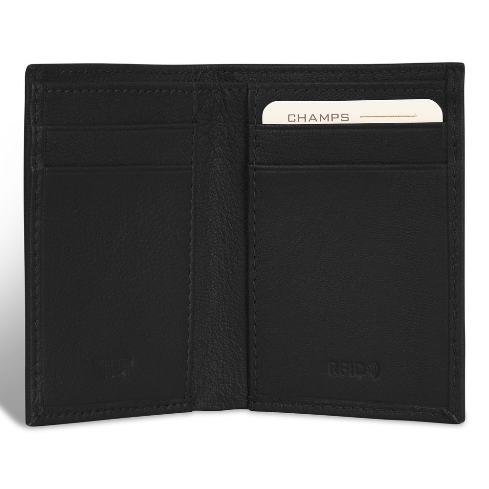 Onyx / Leather Vertical Slim Wallet EX-STOCK Canada 