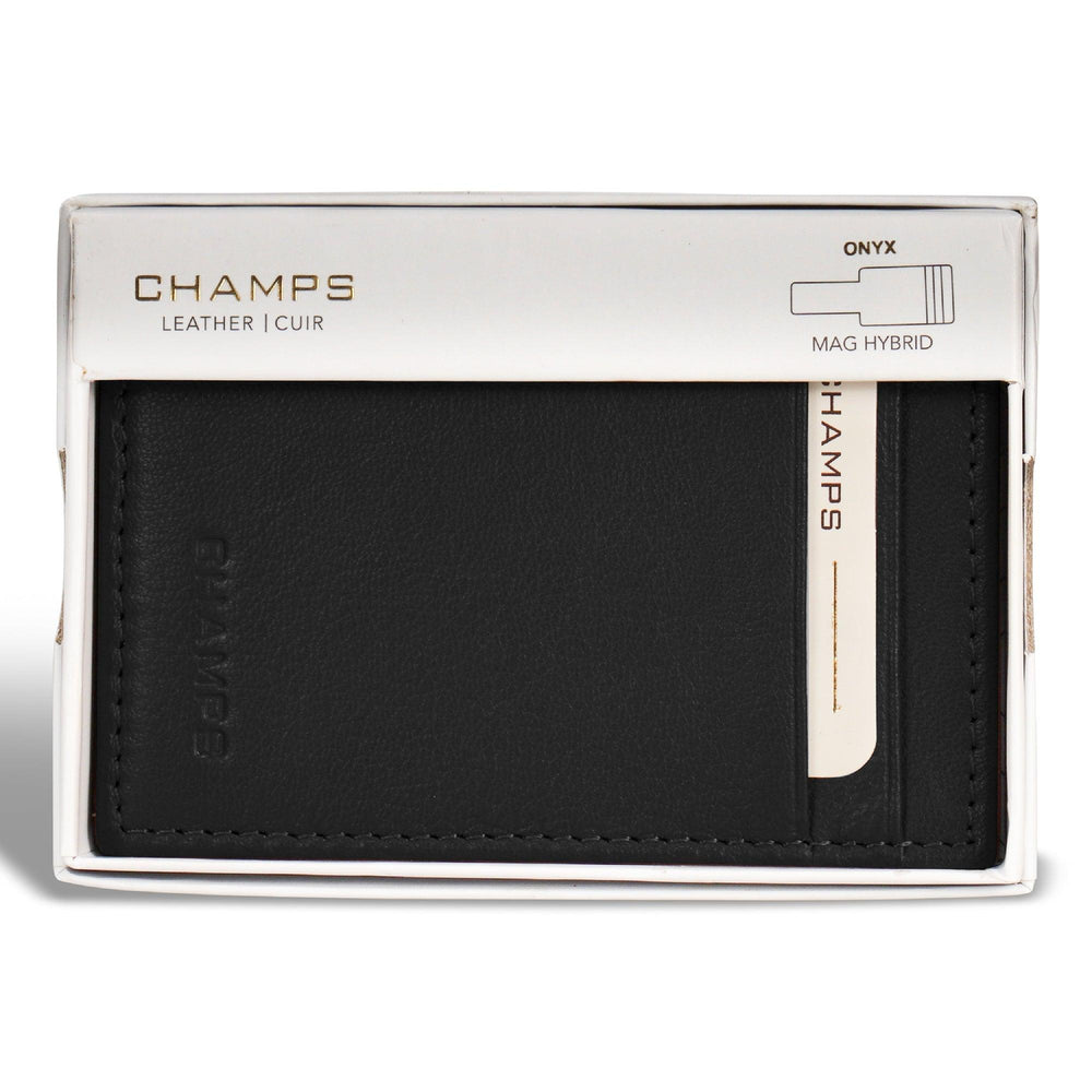 Onyx / Leather Mag Hybrid Card Holder EX-STOCK Canada 