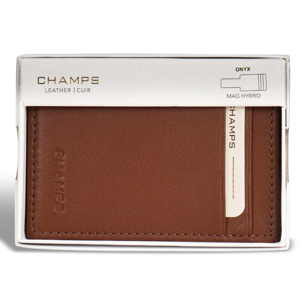Onyx / Leather Mag Hybrid Card Holder EX-STOCK Canada 