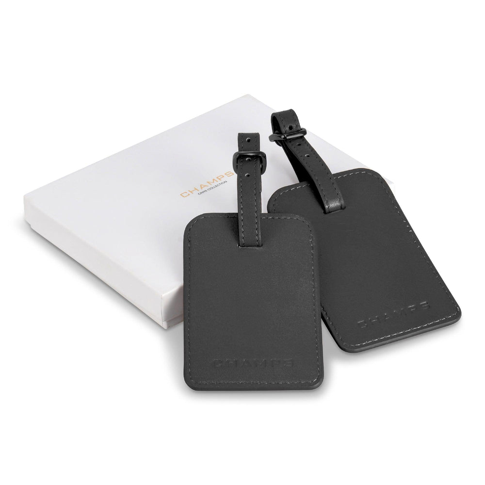 Onyx / Leather Luggage Tags EX-STOCK Canada 