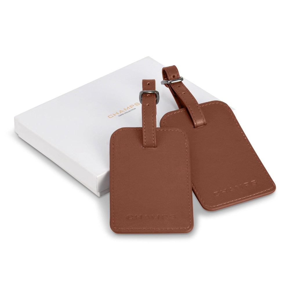 Onyx / Leather Luggage Tags EX-STOCK Canada 
