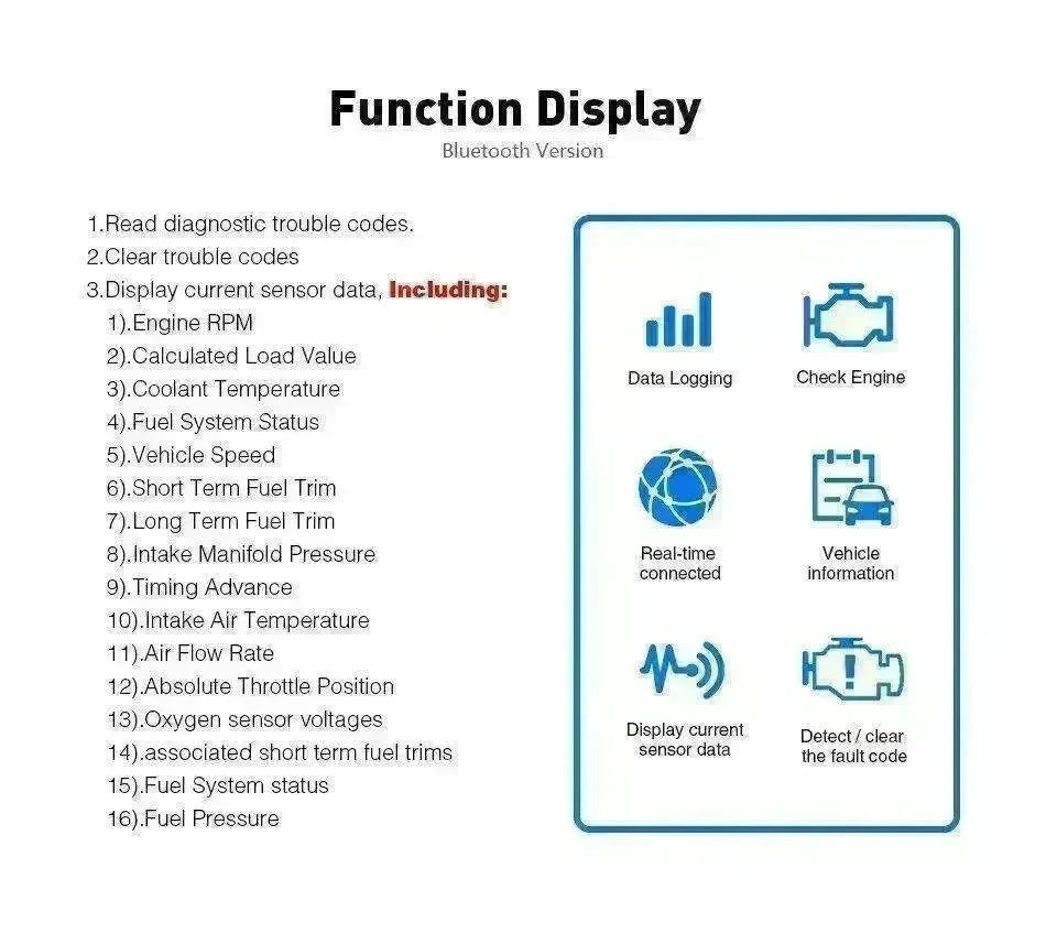 OBD2 Scanner Tool: Check Engine Fault Codes - EX-STOCK CANADA