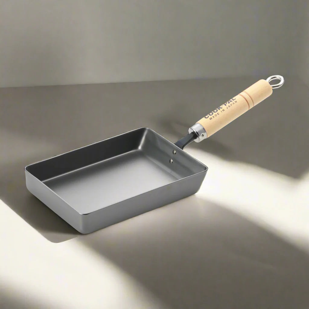 Yoshikawa Cook-Pal Ren Rolled Egg/Omelet  Pan (Medium) – Nitrided Carbon Steel, Made in Japan 