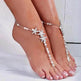 Ocean Style Pearl Elastic Anklet - EX-STOCK Canada