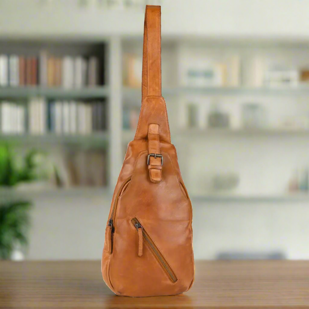 Mochila de cuero para el pecho estilo off-the-shoulderEX-STOCK Canada 