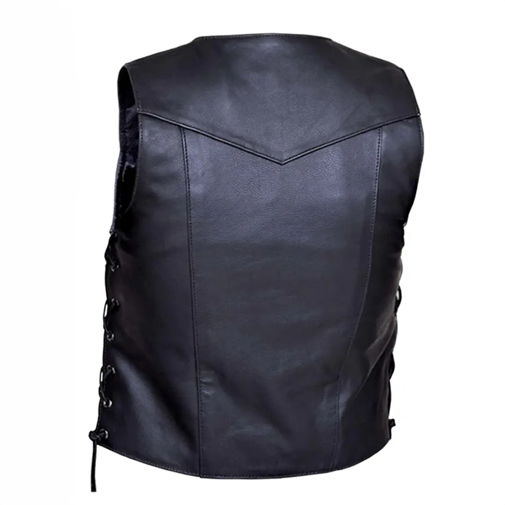 Open Road Men's 10 Pocket Leather Vest EX-STOCK Canada 