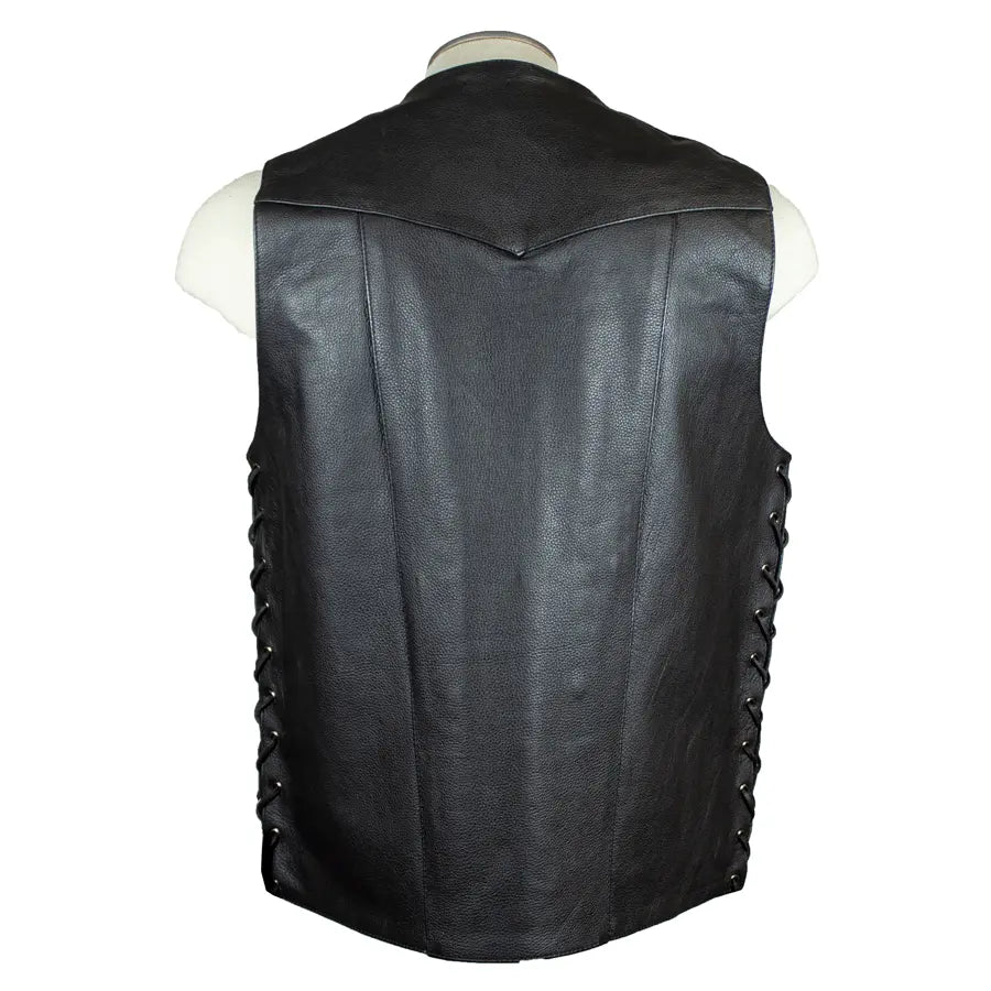 Open Road Men's 10 Pocket Leather Vest EX-STOCK Canada 
