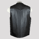 Open Road Men's 10 Pocket Leather Vest 