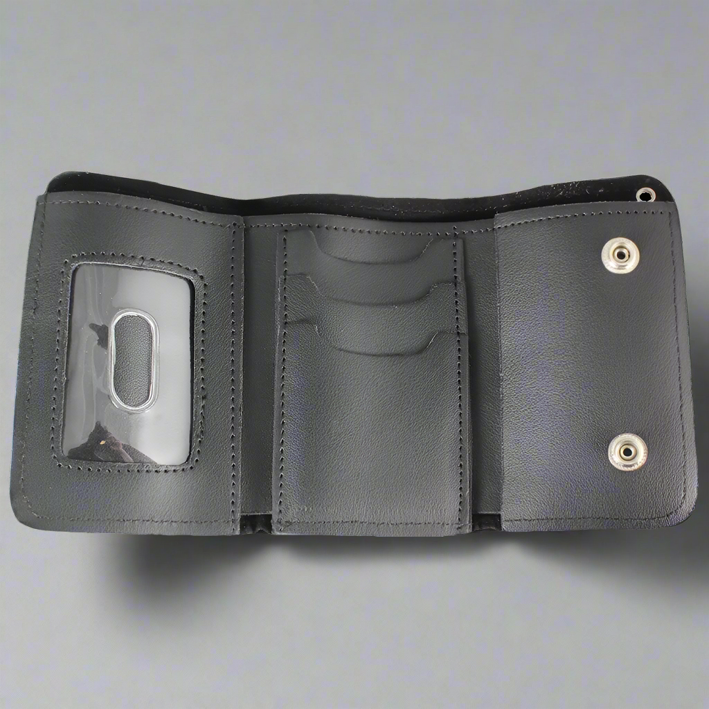 Cartera de cuero con cadena cromada para hombre Open RoadEX-STOCK Canada 