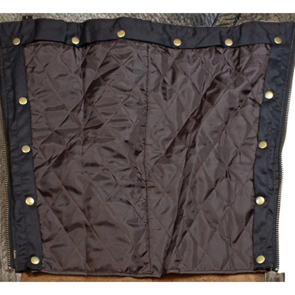 Open Road Men's Distressed Brown 4 Pocket Premium Leather Chaps EX-STOCK Canada 