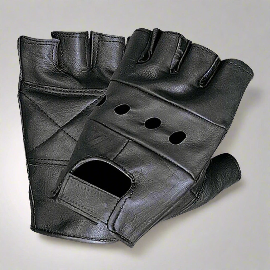 Open Road Men's Fingerless Leather Gloves EX-STOCK Canada 