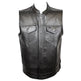 Gilet da club in pelle con interno in flanella da uomo Open RoadEX-STOCK Canada 