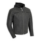Chaqueta de motociclista de cuero con capucha para hombre Open RoadEX-STOCK Canada 