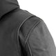 Chaqueta de motociclista de cuero con capucha para hombre Open RoadEX-STOCK Canada 