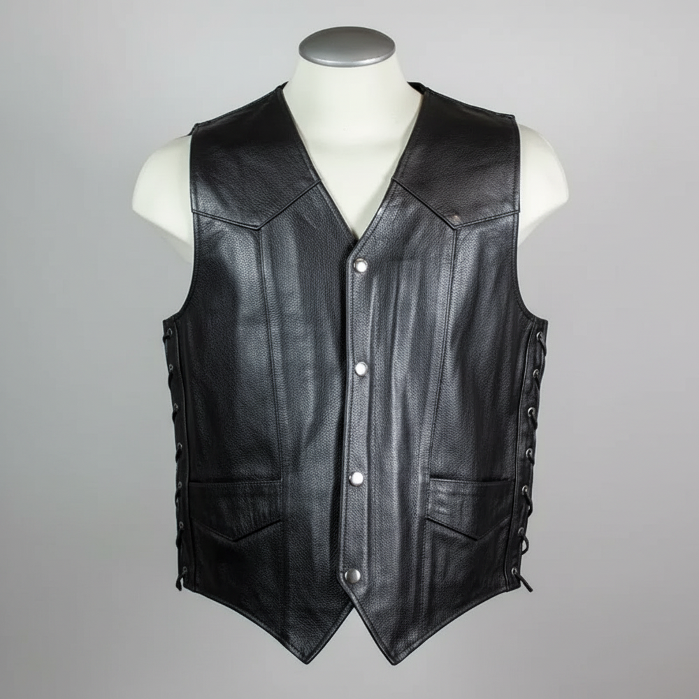 Open Road Men's Lace Side Leather Vest 