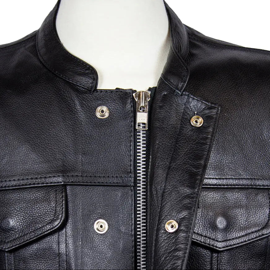 Open Road Men's Leather Club Vest 