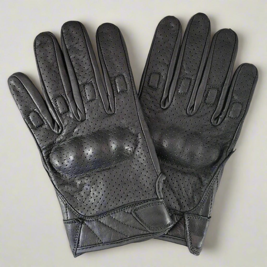 Guantes de motocicleta de cuero armado perforado para hombre Open RoadEX-STOCK Canada 