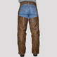Open Road Men's Vintage Brown 4 Pocket Premium Leather Chaps 