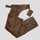 Open Road Men's Vintage Brown 4 Pocket Premium Leather Chaps 
