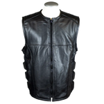 Open Road Men's Zip-Up Tactical Leather Vest EX-STOCK Canada 