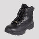 Open Road Women's Black Leather Tactical Lace-Up Boots with Side Zippers Entry 