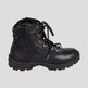 Open Road Women's Black Leather Tactical Lace-Up Boots with Side Zippers Entry 