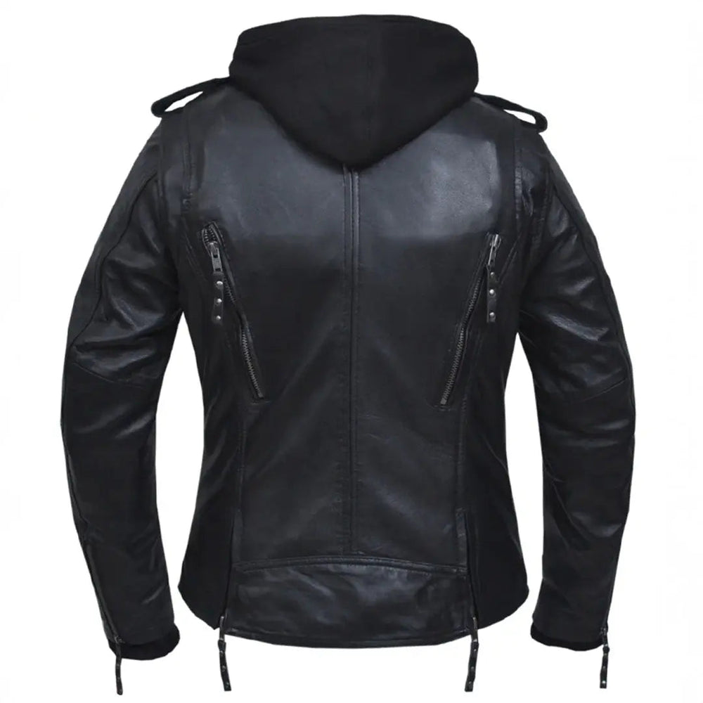 Open Road Damen Hoodie Klassische Leder-MotorradjackeEX-STOCK Canada 