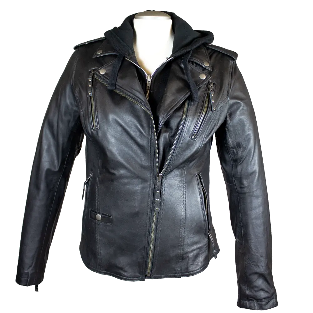 Open Road Damen Hoodie Klassische Leder-MotorradjackeEX-STOCK Canada 