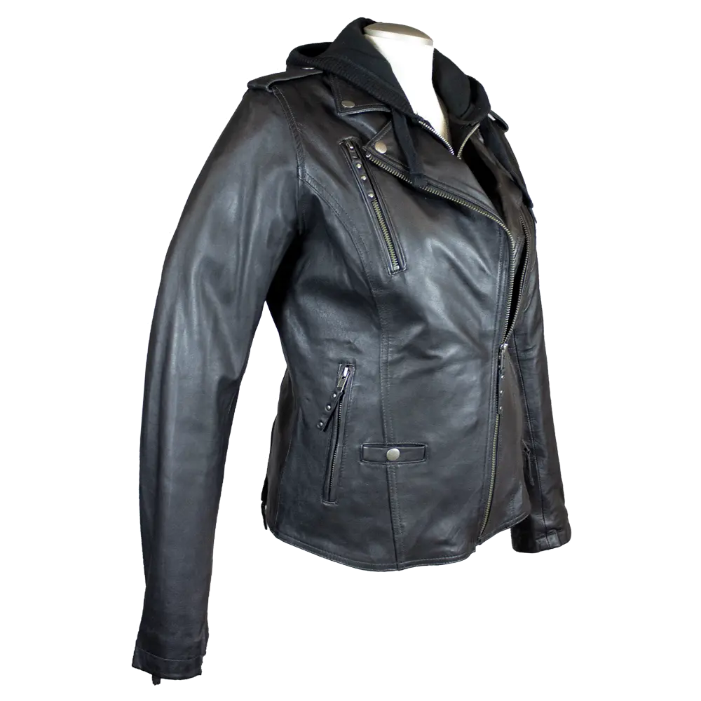 Open Road Damen Hoodie Klassische Leder-MotorradjackeEX-STOCK Canada 