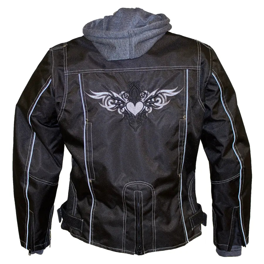 Open Road Women's Zip-Out Hoodie Reflective Textile Motorcycle Jacket EX-STOCK Canada 