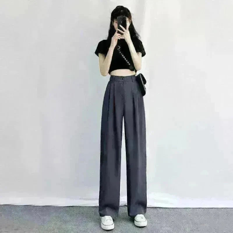 Oversized Women's Drape Suit Pants Loose Straight Leg - EX-STOCK CANADA