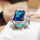 Overturn Stone Inlay Powder Rhinestone Ring - EX-STOCK Canada