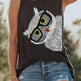 Owl Glasses Sleeveless Tank Top - EX-STOCK Canada