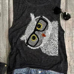 Owl Glasses Sleeveless Tank Top - EX-STOCK Canada