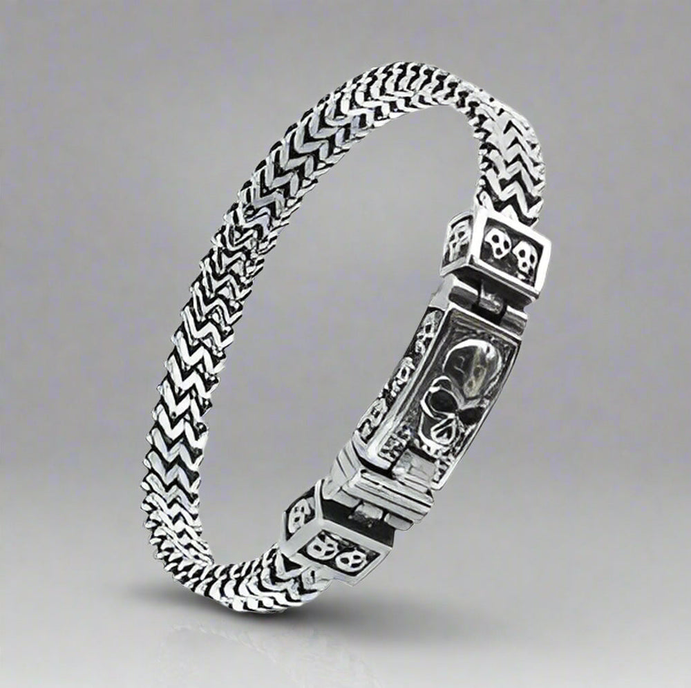 Pulsera de identificación para hombre GoSteel con calaveraEX-STOCK Canada 